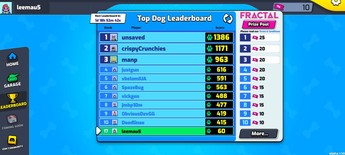 Entering the <a href="/panzerdogs/">Panzerdogs 🐶 | Play on iOS, Android, & PC</a> x <a href="/fractalwagmi/">fractal</a> battlefield with my Panzerdog NFT Rocky 😎 
Very addictive, but I need to improve my skills 😂😅 

#panzerdogs #fractal #NFTs #NFTGaming