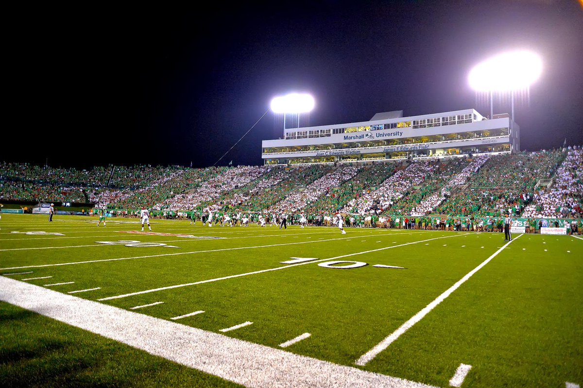 j_t_spainhour's tweet photo. Excited to say that I have received an offer to play football at Marshall University. Thank you coaches for a great visit, enjoyed working at camp today. #WeAre #GoHerd @CoachHuff @CoachEMorrissey @CoachMO_MU @HerdFB https://t.co/ei9G1VMxbl