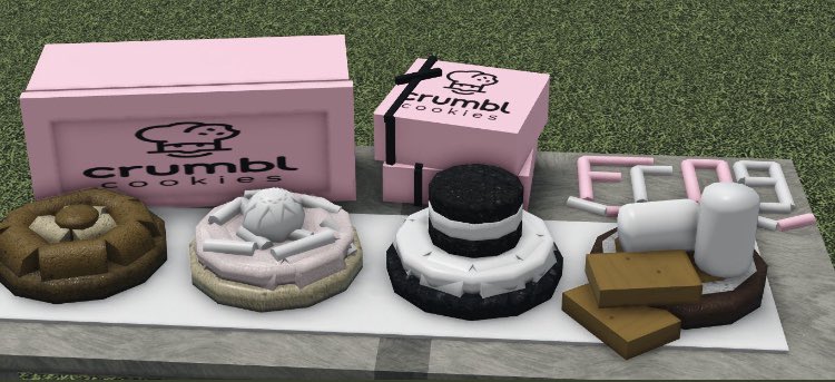 Froggyplayzz's tweet photo. CRUMBL COOKIES! 🍪🎀

Hey everyone! 
I had the perfect idea of making crumbl cookies! I really love how these turned out!
Hope you all love them! 🍪🎀

@RBX_Coeptus @FroggyHopz_RBLX @BasicallyBlxbrg #bloxburg #bloxburghack 
Comment YOUR favorite crumbl cookie! https://t.co/NXbbYHMnne