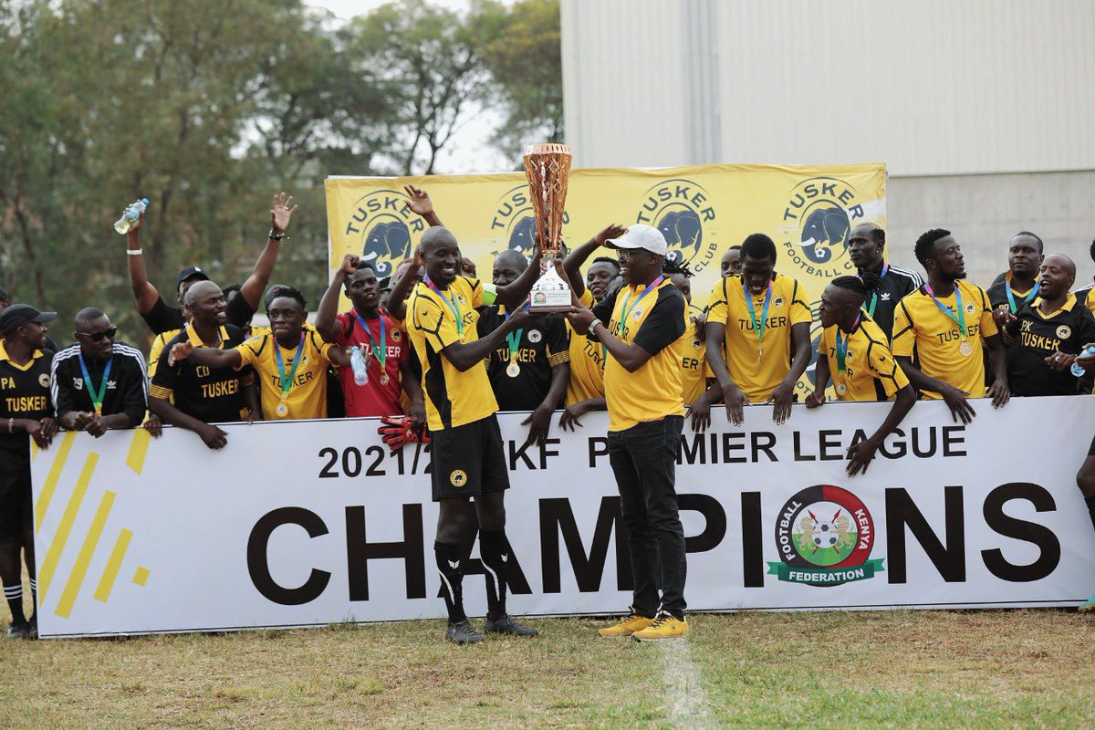 JohnMusunga's tweet photo. Congratulations to our very own, @tusker_fc for winning the 2021/22 FKF Premier League title. Your hard work, dedication and tenacity throughout the season has finally paid off! KBL is a proud sponsor! #KenyaMilele https://t.co/CKuBp6TEn1