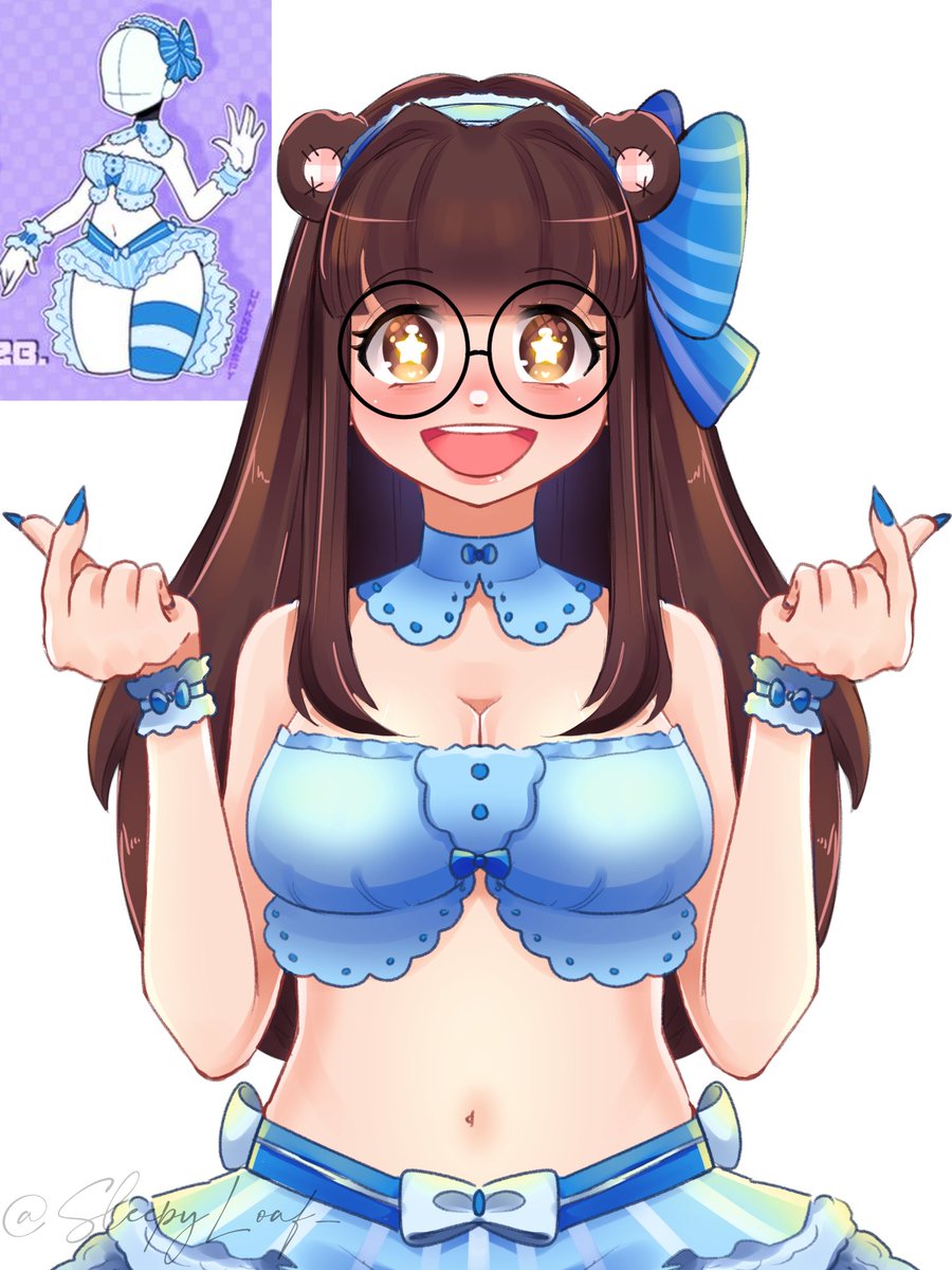 SleepyLoaf_'s tweet photo. Day 28 from the #MaydenDressup challenge [last month]

@filokuma with and without stars!

the last few had to be paused for commissions , still working on comms of course but had time to sketch! :) I actually really like the sketching stuff
#fillust #Vtuber #ENVtubers #VtubersEN https://t.co/PLpIrf0ODK