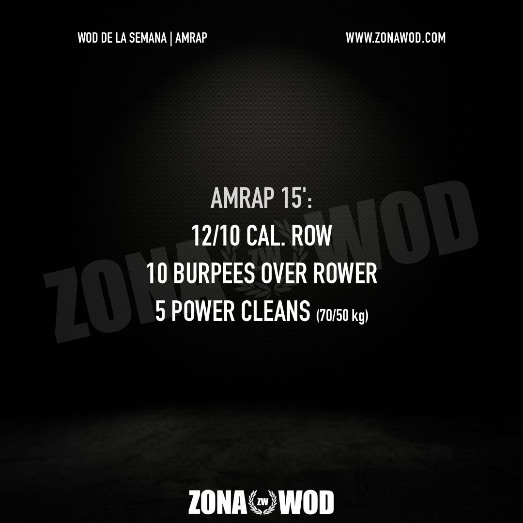 Zonawod's tweet photo. 🔥 WOD DE LA SEMANA | AMRAP 🔥
¿Te atreves a poner a prueba tus capacidades con este entrenamiento? 🤜🏼
➡️ Más información en: https://t.co/kMb3Sq2che
👉🏼 Síguenos @zonawod
#amrap #row #burpees #powerclean #wodchallenge #crossfit #wodcrossfit #entrenamiento #zonawod https://t.co/7tgmHOQCPc