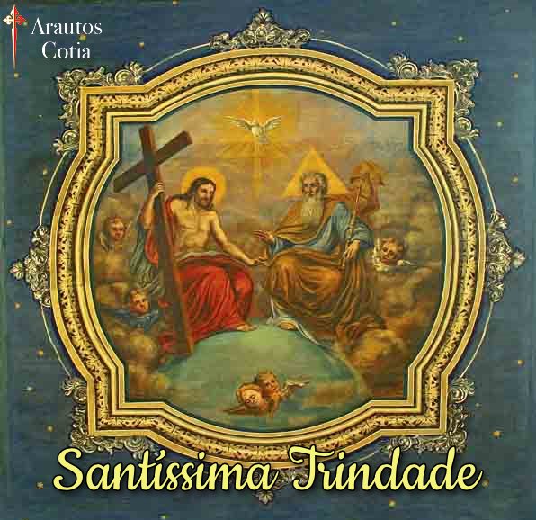 arautoscotia's tweet photo. Neste domingo, de um modo especial celebramos a Solenidade da Santíssima Trindade.

#arautosdoevangelhocotia #santissimatrindade #trindadesanta #paifilhoespiritosanto #solenidade https://t.co/NcmOjxk6Hc