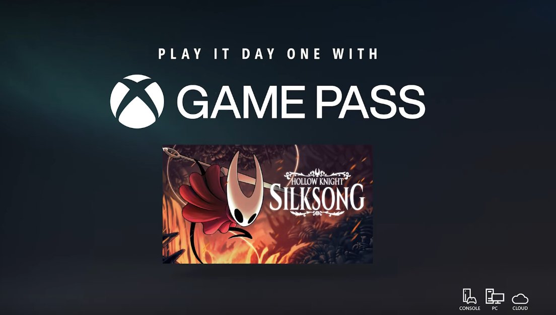 mossbag69's tweet photo. Silksong available day one with Game Pass https://t.co/inSjvYbPme