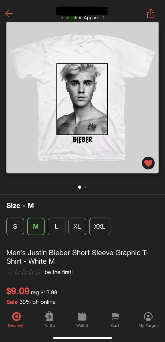 ollgplease's tweet photo. saw the target bieber shirt going viral sooooo searched it and it’s ON SALE 😭 picking mine up later 😘 #purposetourmerch https://t.co/aiEw15dP9p