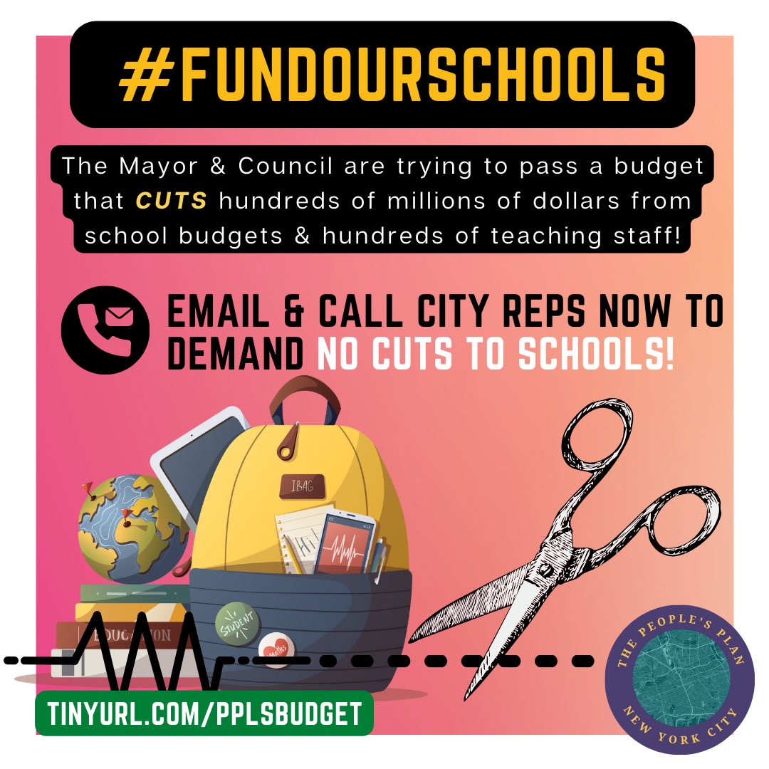 The youth will be back AGAIN tomorrow to cont the fight for #CareNotCuts Addtl corrections officers were removed from the budget but we are STILL looking at MORE cops &amp; metal detectors &amp; LESS mental health support &amp; CRSE  @ school. Join us 📲 p2a.co/2P6E7SI #StudentVoice