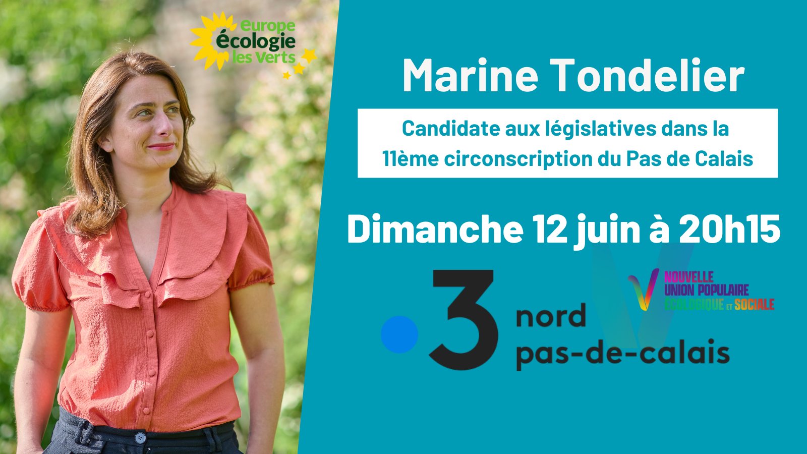 Marine Tondelier 🇫🇷🇪🇺🌻 on Twitter "🎙 Je serai à 20h15 sur F3nord