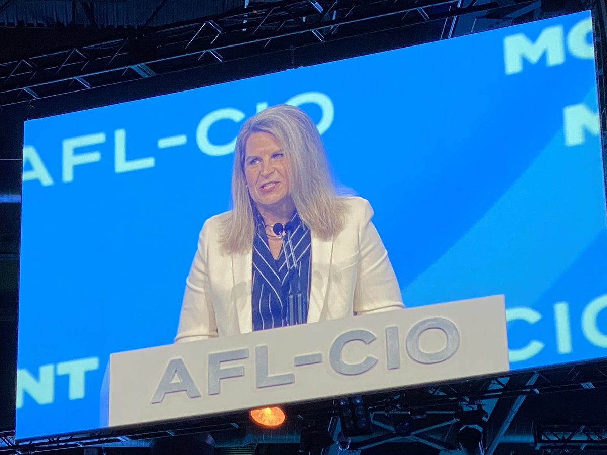.<a href="/AFLCIO/">AFL-CIO ✊</a> Pres <a href="/LizShuler/">Liz Shuler</a>: People are waking up to the power of collective action. We need to use this momentum to push us forward to a future where everyone is included. #AFLCIOConv