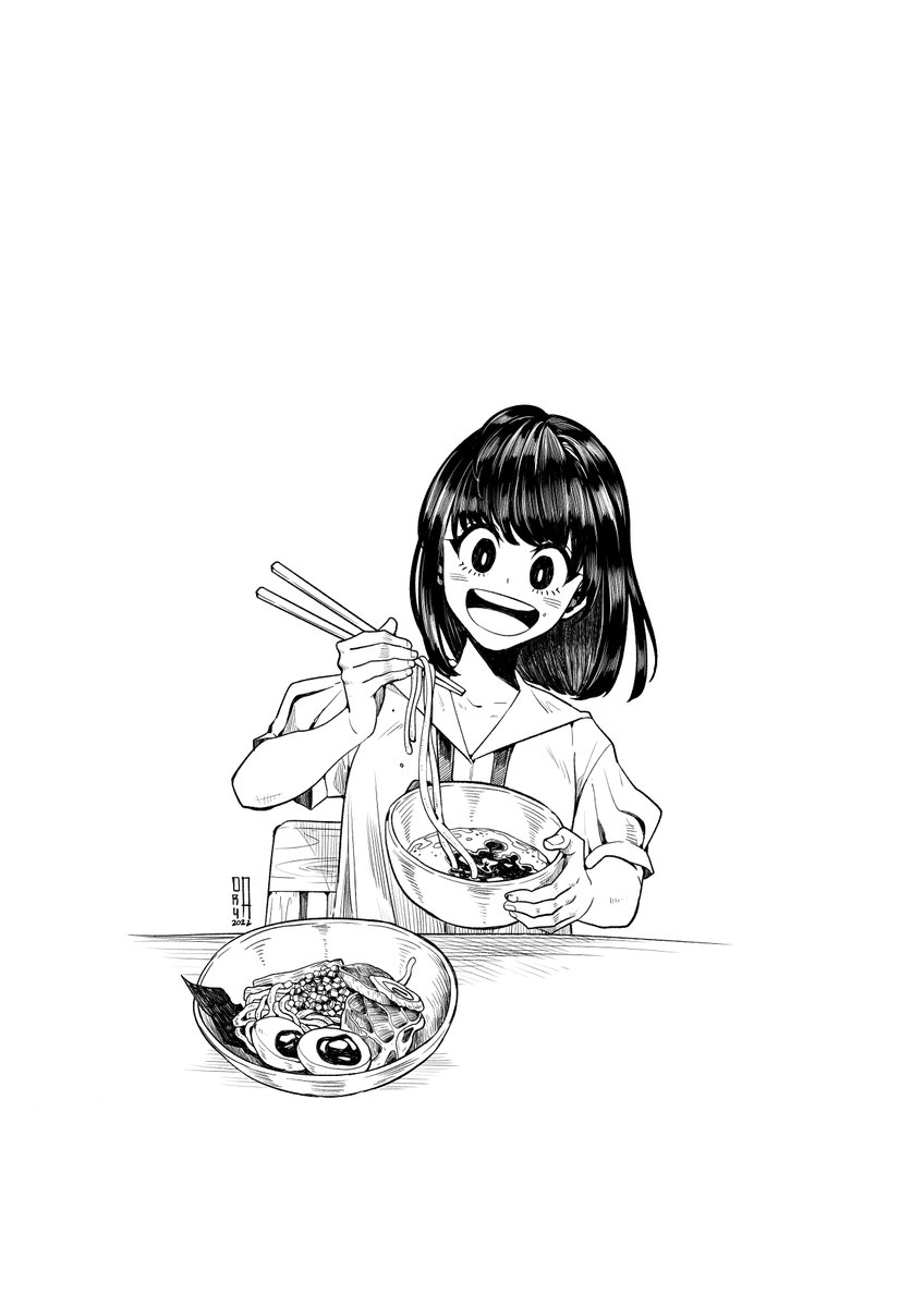 daraya_dry's tweet photo. Girl and her tsukemen 🍜
สาวน้อยผู้ชื่นชอบการกินเป็นชีวิตจิตใจ
.
.
#doodleart #blackandwhite #inkdrawing #forbiddenword #alohadry https://t.co/CIn5u7belz