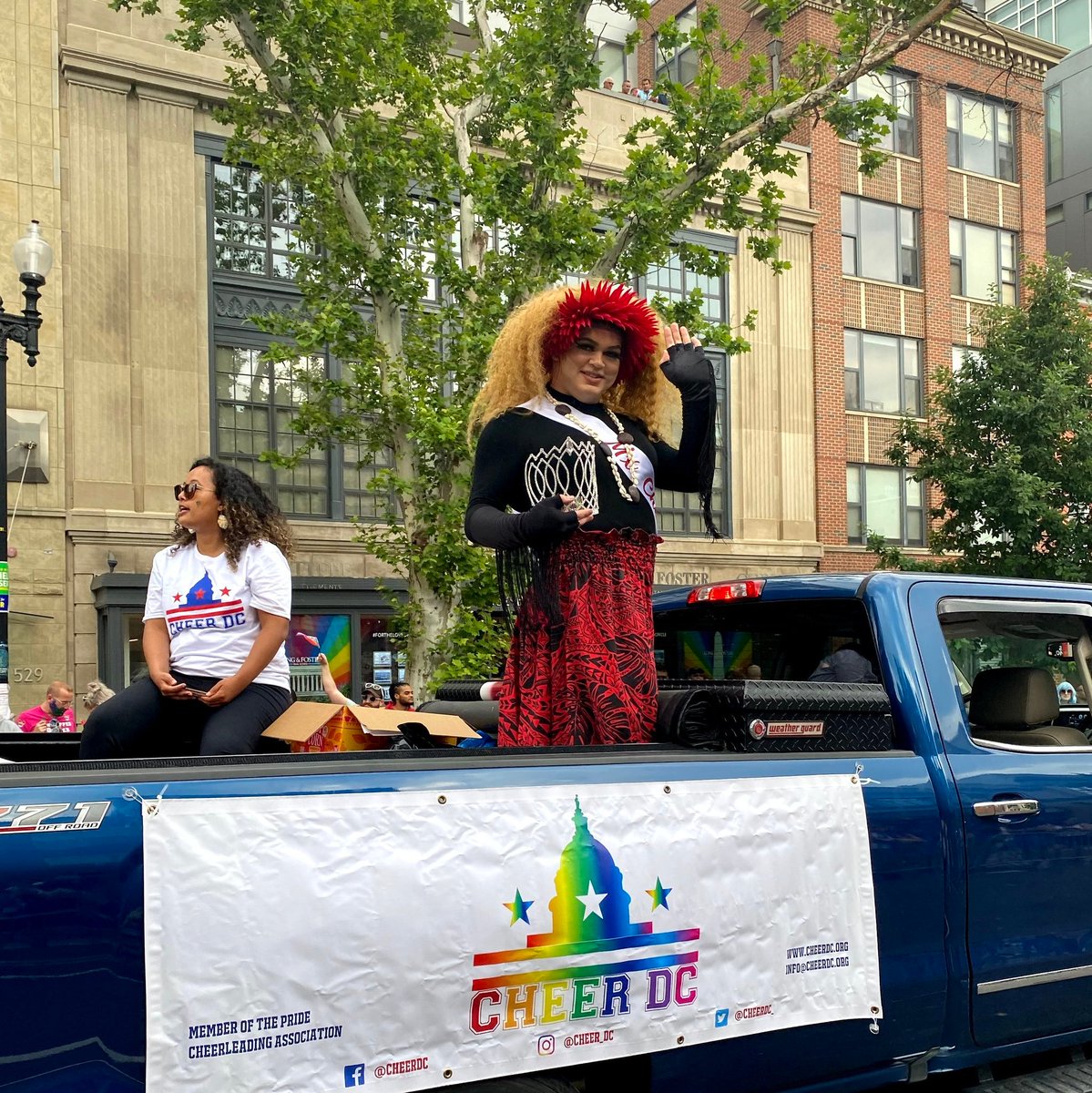 Help us cheer on our reigning Mx. Cheer DC @LeilaniEnvy at 2:30PM on the Monument Stage! You won't wanna miss this performance! #reUNITED #CapitalPrideDC #Pride2022