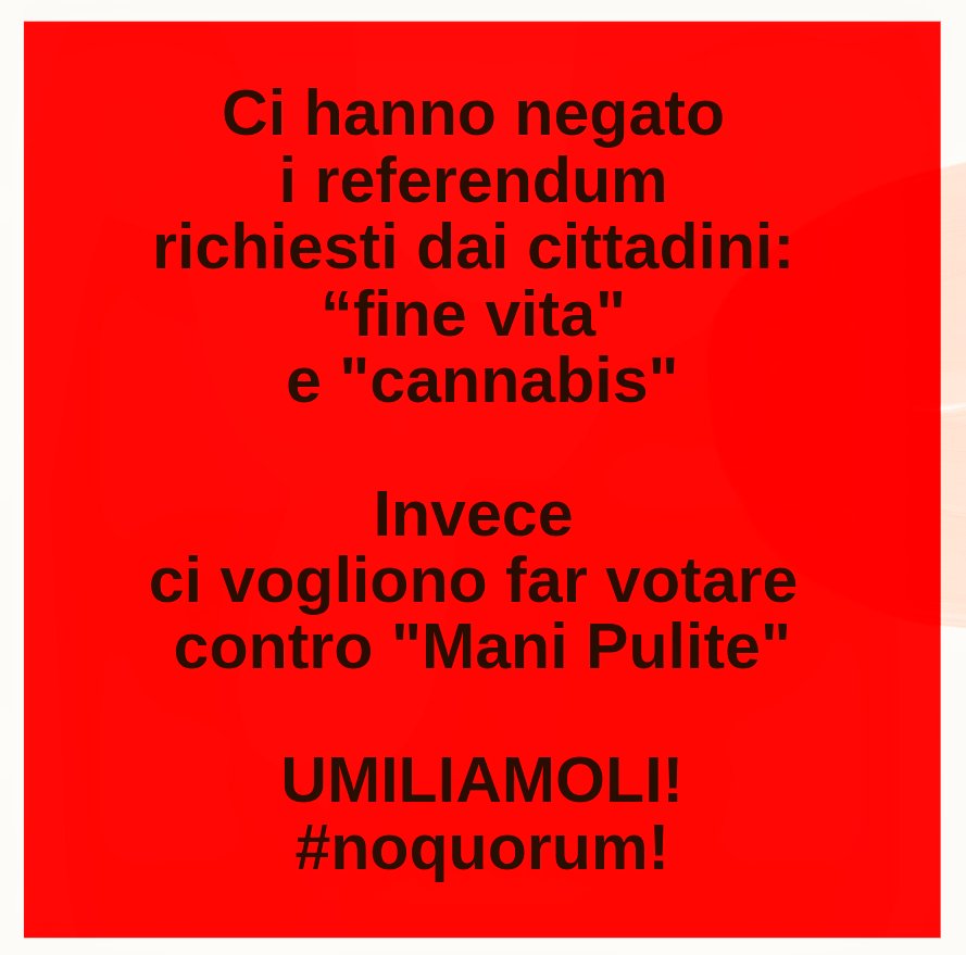 michele_borgia's tweet photo. Nessun senso di colpa 
se non hai la minima voglia di 
andare a votare questi referendum: 
↘️ 
https://t.co/WGLU6wZn8T https://t.co/zATqnhUU85