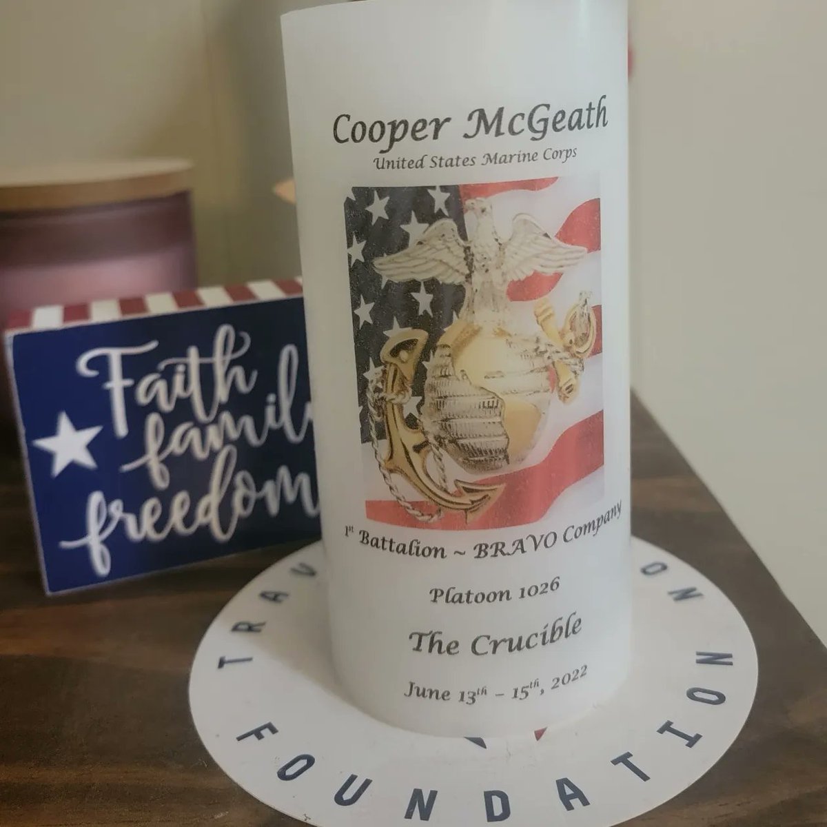 USMARINEMOMx5's tweet photo. THE CRUCIBLE for @cooper_mcgeath_53 Begins Early Monday! (June 13-15)- 2:AM (P.S.T.)
Pray for him and his platoon! The candle will be lit the 54 hours! #USMC #MCGEATHMARINES 
#firstbattalion #bravocompany #EarningthatEGA #TheCrucibleUSMC https://t.co/whUG4NQApO