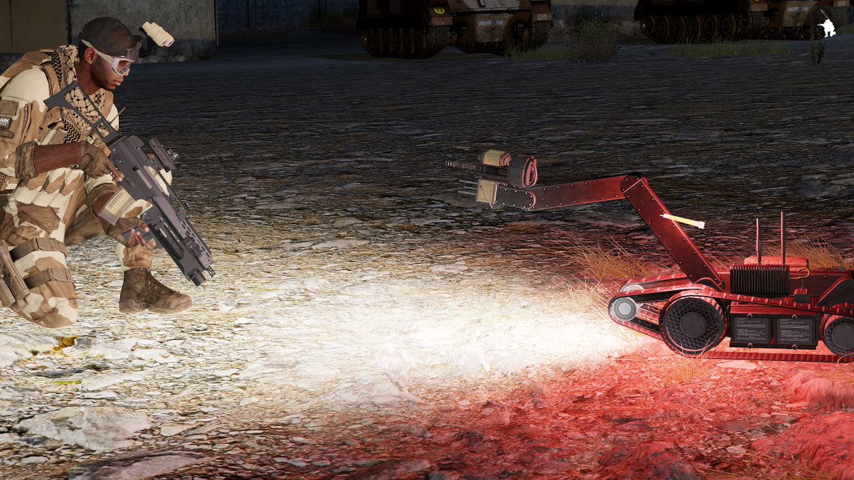 ark_arma's tweet photo. 1) Inspecting the drone that's about to be used for UXO disposal 2) A local Chernarus policeman looking at a crashed Mi-2 wreck while defending the local neighbourhood 3) Doing a last stand before the enemy rushes inside. Highlights from our 11th June #arma3 session #arma https://t.co/071q3Vg53s