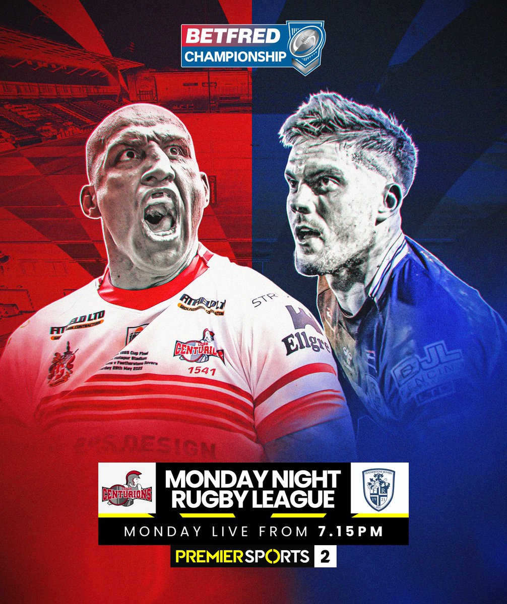 A GIANT clash awaits tomorrow night in the Betfred Championship 💥

𝗟𝗲𝗶𝗴𝗵 𝗖𝗲𝗻𝘁𝘂𝗿𝗶𝗼𝗻𝘀 🆚 𝗙𝗲𝗮𝘁𝗵𝗲𝗿𝘀𝘁𝗼𝗻𝗲 𝗥𝗼𝘃𝗲𝗿𝘀

The top 2 clash in a mega Monday night fixture 🔥