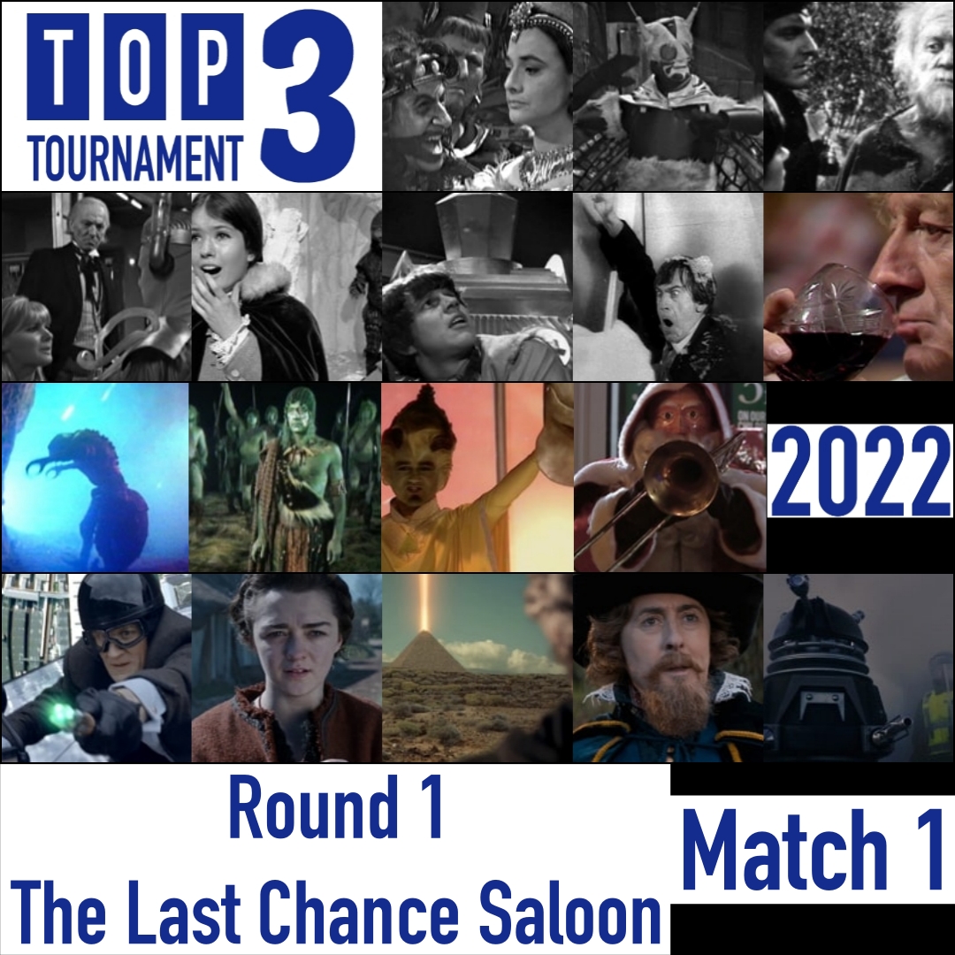 DoctorWho_Top3T's tweet photo. Don’t forget, the first round Last Chance Saloon, giving another chance to qualify for those stories which missed out by one place, is currently running.  Joining the first match, oddly enough, is the second, with one more to follow.  See https://t.co/sLt69lTC9u #DoctorWho #T3T https://t.co/tHM1SWxQFF