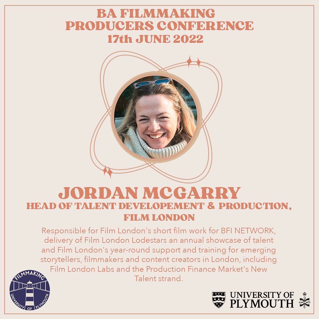 PLYMPRODUCERS's tweet photo. We’re finally at the 5 day mark, and today’s guest reminder is Jordan from @Film_London and Cherie from @ASFFest! Be sure to get your ticket for the event - our students and staff have worked hard for this! https://t.co/j5wF14kWQ9