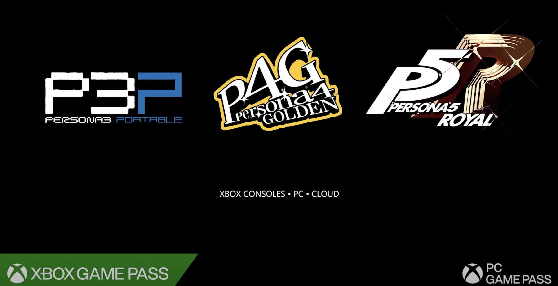 Persona 3 Portable, Persona 4 Golden, Persona 5 Royal Coming to Xbox Game  Pass