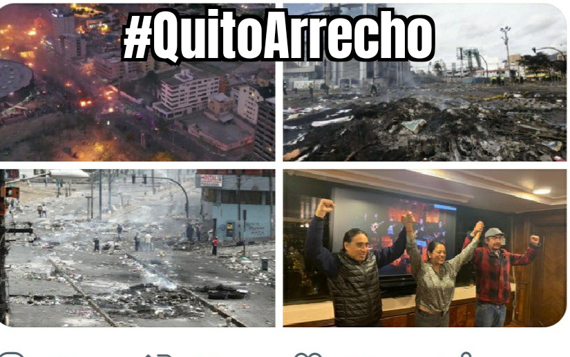 #INDIGNANTE como puede manchar el nombre de todos nuestros hermanos indigenas con lo que esta dispuesgo hacer @LeonidasIzaSal1 @FiscaliaEcuador @LassoGuillermo acaso no esta incitando nuevamente a la rebelion? #QuitoArrecho #RedDeTuiterosDemocraticos