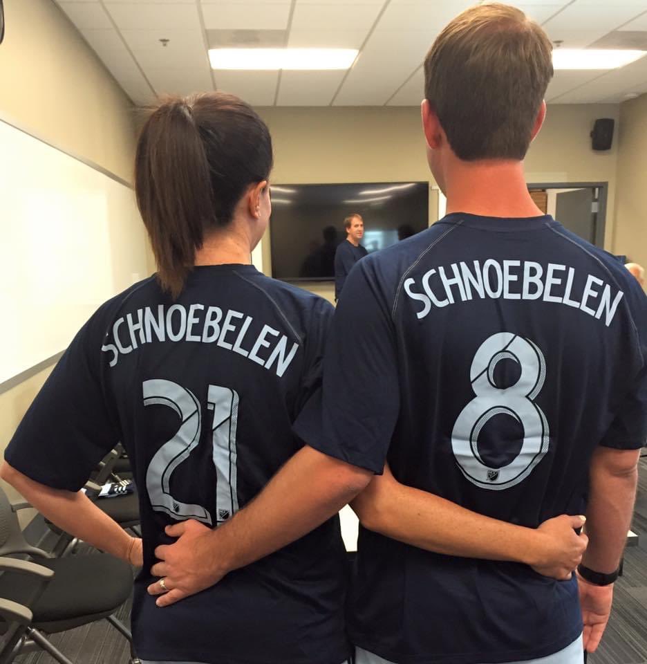 Rebeccalyns's tweet photo. .@SportingKCII Perfect match day to celebrate this guy’s 40th birthday! #sportingkc #onesportingway https://t.co/akUyTJQozC