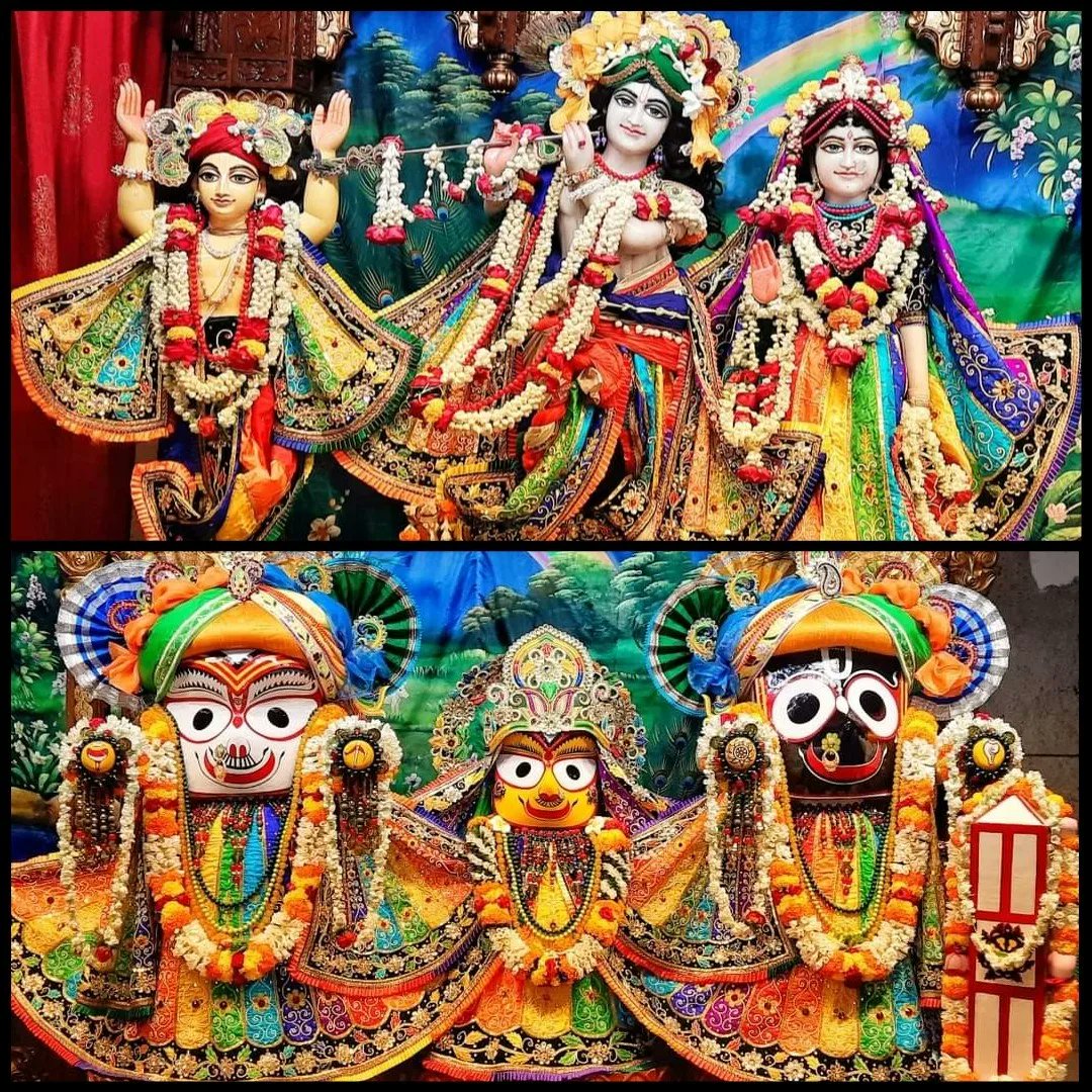 vrajaviharinis's tweet photo. 🤩😍DAILY DARSHAN😍🤩
(Iskcon Vrindavan)
(Iskcon Mayapur)
(Iskcon Pune)
(Iskcon Kolkata)
#lordkrishna #srimatiradharani #panchatatwa #jaijaganathdev #jaisubhadramaharani #jaibalaramdev #dailydarshan #auspicious #beauty #jaigaurnitai #jaigirirajbhagvan #jaisrinrishangadev #Iskcon https://t.co/VPGWdUCjj6