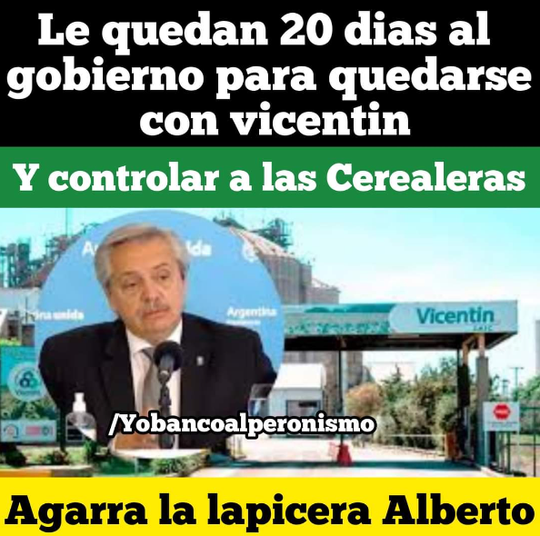 EL PUEBLO NECESITA SABER PORQUÉ
NO SE QUIERE CONTROLAR A LAS
DEREALERAS !! <a href="/alferdez/">Alberto Fernández</a>