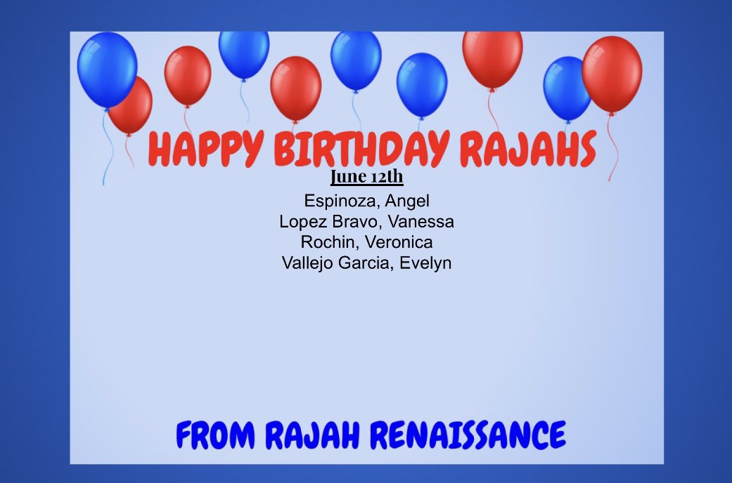 Happy Birthday Rajahs!!! #RajahsRiseAsOne <a href="/J_Renaissance/">Jostens Renaissance</a> @IHSRajahs <a href="/Mrs21Rodriguez/">Monica Rodriguez</a> <a href="/derrickLawson62/">Derrick Lawson</a>