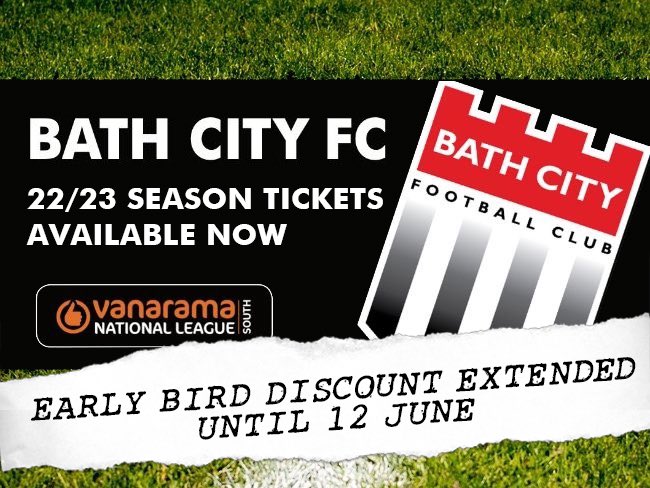 BathCity_FC's tweet photo. 🚨 | FINAL CALL

Don’t miss out on the Early Bird Season Ticket discounts. 294 fans have already got theirs. Will you take us past 300? #Romans 

GET YOURS NOW ➡️ https://t.co/hdD9NSlgPS https://t.co/Cj4umRscbd