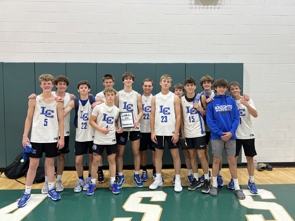 Jv team with their back to back Miller Mack Lofton Championship. Congrats Coach Grieme and the Knights. #lctradition
