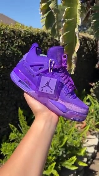 B/R Kicks on X: Purple-dyed Off-White Jordan 4 custom ☔️ (via @gavcustoms)   / X