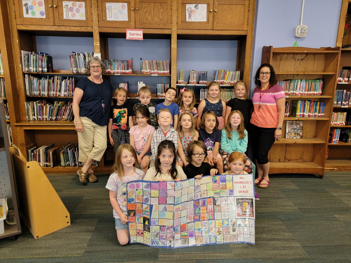 BigCrossLibrary's tweet photo. After reading Home is a window by Stephanie Parsley Ledyard, JH first graders worked collaboratively to create a class quilt! Ms. Parmelee’s class quilt. 
@krslibrary @MrsSimmes @JacksonCmauro @gerusotechcoach @KrislynnD @GlensFallsCSD #GFReads #TeacherLibrarian #ElemLibrarian https://t.co/wVPqWFk3Nf