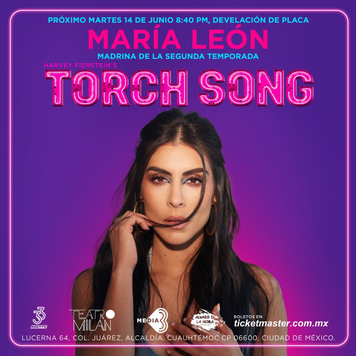 Torch Song (@torch_song_mx) on Twitter photo ¡Ya queremos que sea martes para iniciar esta nueva temporada y ver a nuestra querida madrina @sargentoleon !
🎫 Boletos en taquilla del <a href="/teatro_milan/">Teatro Milán</a> o en <a href="/Ticketmaster_Me/">Ticketmaster México</a>
#Teatro #HoyTocaTeatro #ObraDeTeatro #LGBTMexico #loveislove #MexicoCity #MaríaLeón ¡Ya queremos que sea martes para iniciar esta nueva temporada y ver a nuestra querida madrina @sargentoleon !
🎫 Boletos en taquilla del <a href="/teatro_milan/">Teatro Milán</a> o en <a href="/Ticketmaster_Me/">Ticketmaster México</a>
#Teatro #HoyTocaTeatro #ObraDeTeatro #LGBTMexico #loveislove #MexicoCity #MaríaLeón