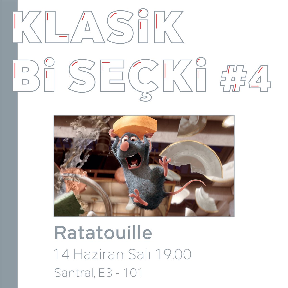 Bir güzel yılın daha sonuna gelirken hep birlikte bir çok etkinliğe imza attık bu yılı en güzel şekilde bitirmek istiyoruz bu da sizin katılımlarınız olmadan mümkün değil. Gelin hep birlikte Ratatouille nasıl yapılır bir de Remy’den öğrenelim.🐭 
#cinesantral22