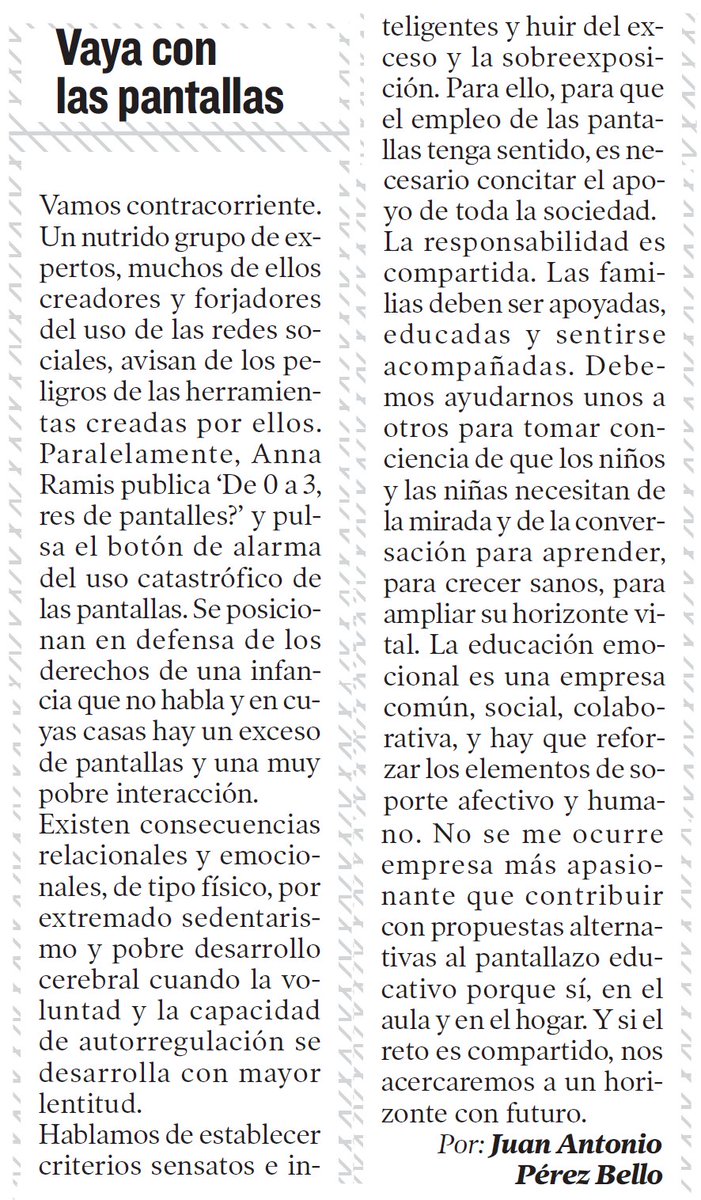 "VAYA CON LAS PANTALLAS", el podcast🎙️de mi artículo✍️de <a href="/HeraldoEscolar/">Heraldo Escolar</a> de 5⃣ de junio.

📸instagram.com/jaimeperpinya

📻spoti.fi/3xuFGNc 

➡️<a href="/diegoarroyom/">Dieg🎯</a> <a href="/carolcalvog/">@carolcalvog</a> @lamunix <a href="/loligarciaXXI/">Loli García García</a> <a href="/louralcala/">Mª Lourdes Alcalá</a> <a href="/salanova_munoz/">Minerva Salanova Muñoz</a> <a href="/carlotacasanova/">Ana M. Alcolea</a> <a href="/RubenJG/">Rubén J. Gutiérrez-d´Aster</a> <a href="/victorjuan/">Víctor Juan</a> <a href="/AleCortPas/">Alejandra Cortés Pas</a>