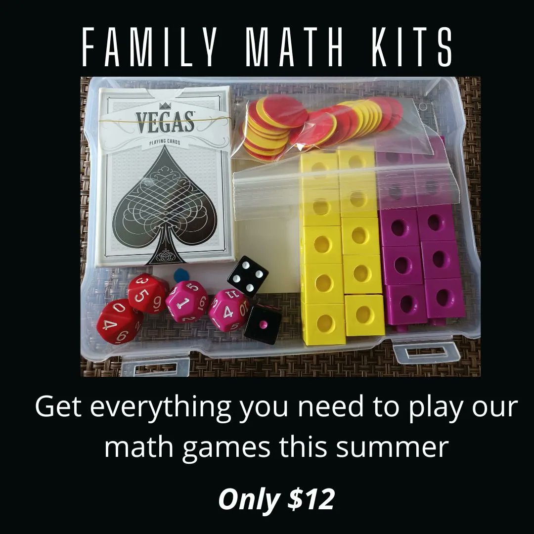 MMMathMania's tweet photo. Just in time for summer, we are bringing back one of our most popular items!!

Our family math game kits contain everything you need to play out math games at home!!

Limited quantities available. To order yours dm us or email mmmathmania@gmail.com https://t.co/kDnd4gjgGf