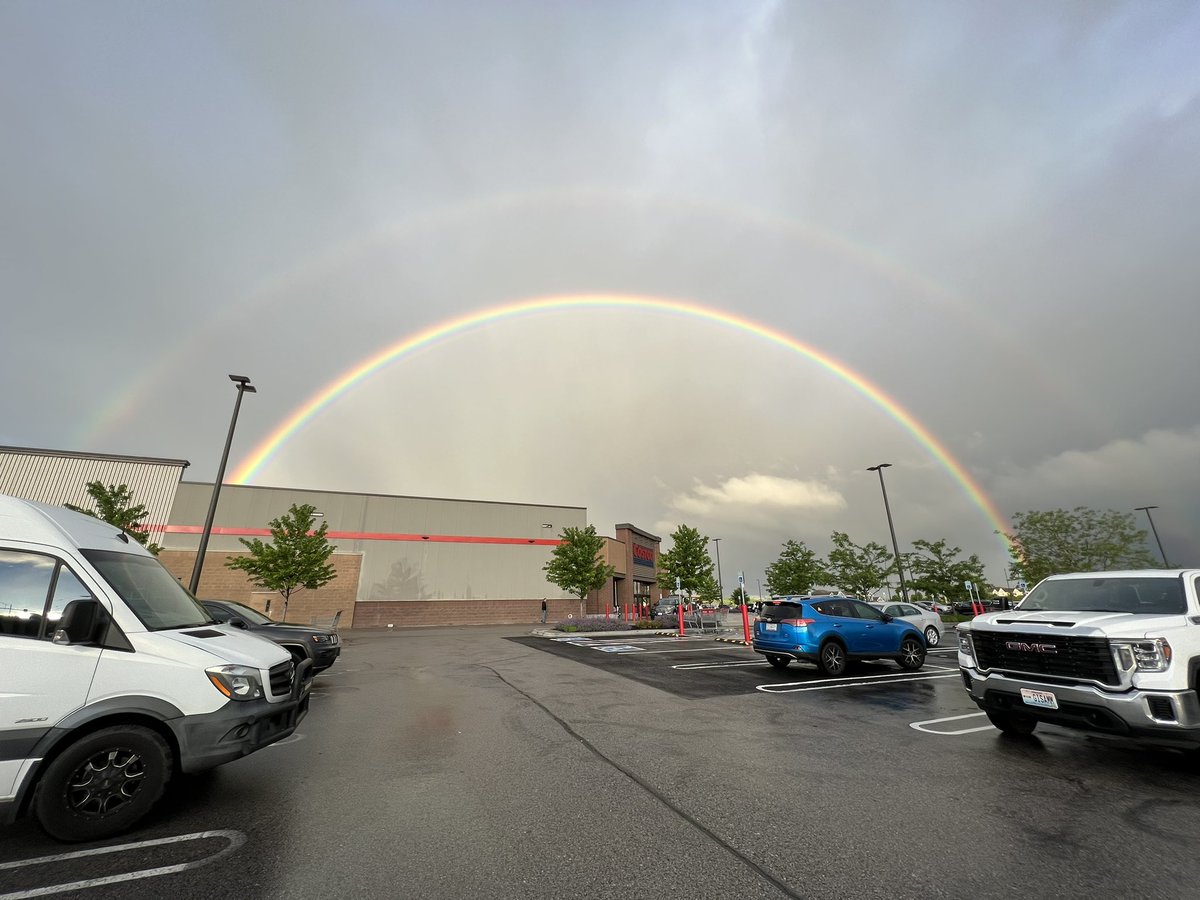 jsavaiano's tweet photo. @glezak Probably should have my double rainbow over Costco first. https://t.co/lUzO5QhxWI