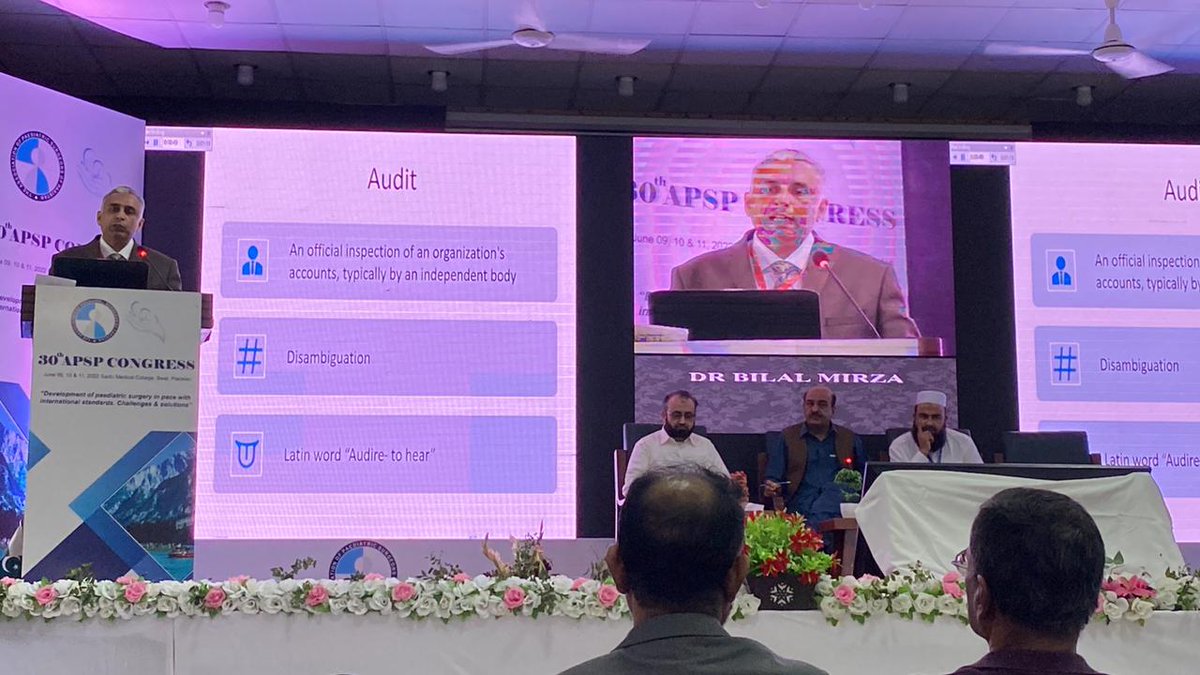 paeds_2's tweet photo. 30th APSP Congress, 9,10,11 June 2022 at Saidu Medical College Swat.
Respected Dr Muhammad Bilal Mirza during his talk on Clinical Audit. https://t.co/yyo4m5wmc0