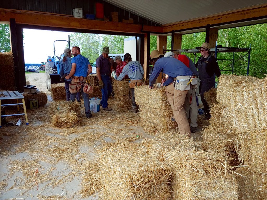 Chris Buyze (@chrisbuyze) on Twitter photo Halfway through our <a href="/BLDGinc/">Battle Lake</a> 4-day Straw Bale Building Workshop at a client’s shop near Eckville. 🔨
We have folks participating from Alberta, BC and the Yukon, all hoping to build their own #strawbale home soon! 🏠
#homes #construction #design #architecture #alberta Halfway through our <a href="/BLDGinc/">Battle Lake</a> 4-day Straw Bale Building Workshop at a client’s shop near Eckville. 🔨
We have folks participating from Alberta, BC and the Yukon, all hoping to build their own #strawbale home soon! 🏠
#homes #construction #design #architecture #alberta