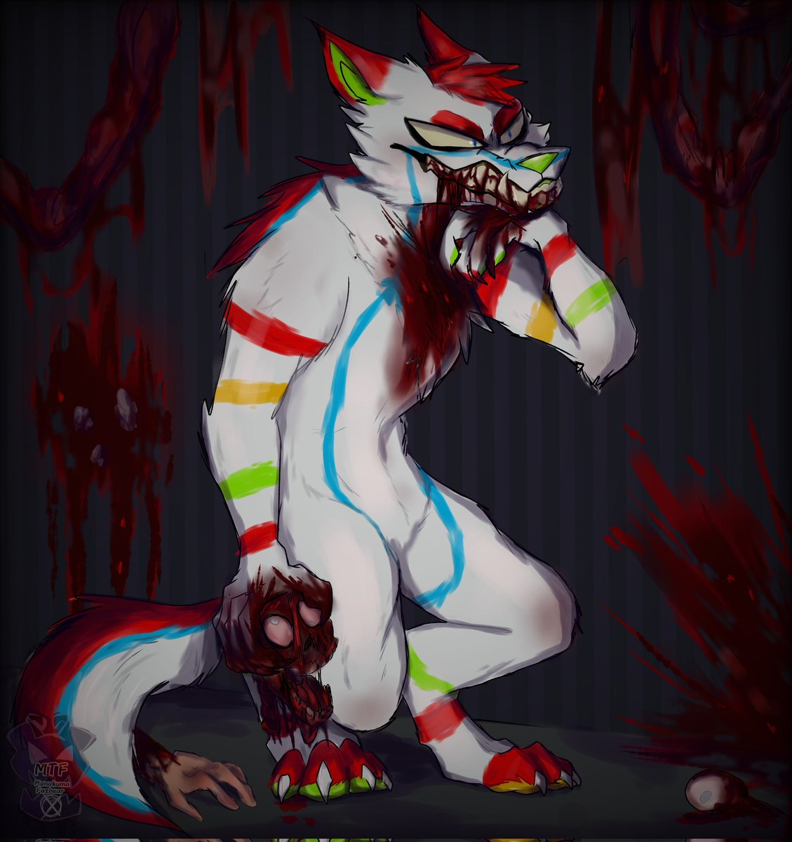 MonokumaTeddy's tweet photo. Comisión para Yaxkin White Wolf 💜✨
#furryart https://t.co/nasofFMFAn