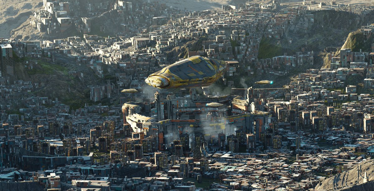 edit08's tweet image. "Port D258" done with #Blender3d #blender #b3d #PSD #photoshop #3dart #conceptart #scifiart #scifi #futureCity #art #CGI