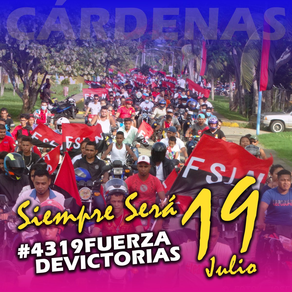 #Nicaragua | Siempre Será 19 de Julio  ✊🏻🔴⚫🇳🇮

#4319FuerzaDeVictorias
#TodosLosTriunfosSonDelPueblo
<a href="/JrAlfaro86/">Jr Alfaro</a> 
<a href="/MiaNica79/">Mía</a> 
<a href="/MorHay1/">Mor Hay</a> 
<a href="/queremos_la/">🇳🇮 Queremos La Paz ❤🖤</a> 
<a href="/CorazonFusil/">Corazón de Fusil Guerrillero</a> <a href="/RivasConDaniel/">Rivas Con Daniel</a> <a href="/41Ardilla/">❤🖤 Talavera Mabel</a>