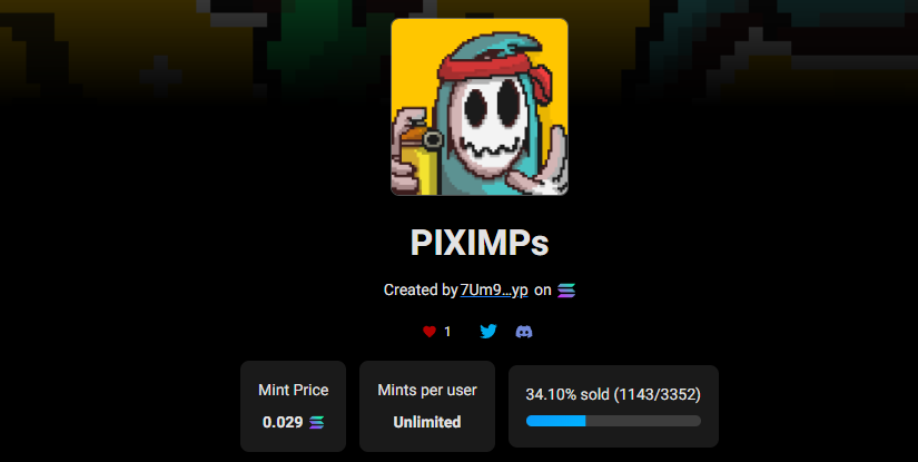 PIXIMPs DAO - STEALTH MINT LIVE 👿 PHASE 2 tweet media