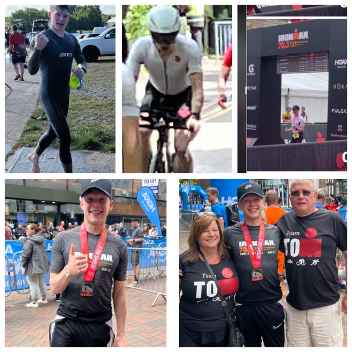 sk_kennedysa's tweet photo. Tom Kennedy completed Stafford Iron Man 70.3 in a phenomenal 5hrs 21min 20sec in tough conditions 1.2mile swim; 56mile cycle; 13.1 mile run. Total athlete . Now on to IRONMAN Cork in August. He. Never. Stops. #heneverstops #gotom https://t.co/t2o7Z13YOO