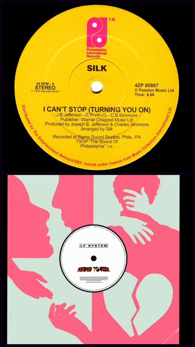 If @lfsystem #AfraidtoFeel track sounds familiar it’s because it is a rework/cover of Silk - I Can't Stop (Turning You On) (1979) I believe the new vocal track is by @LMarshallSinger