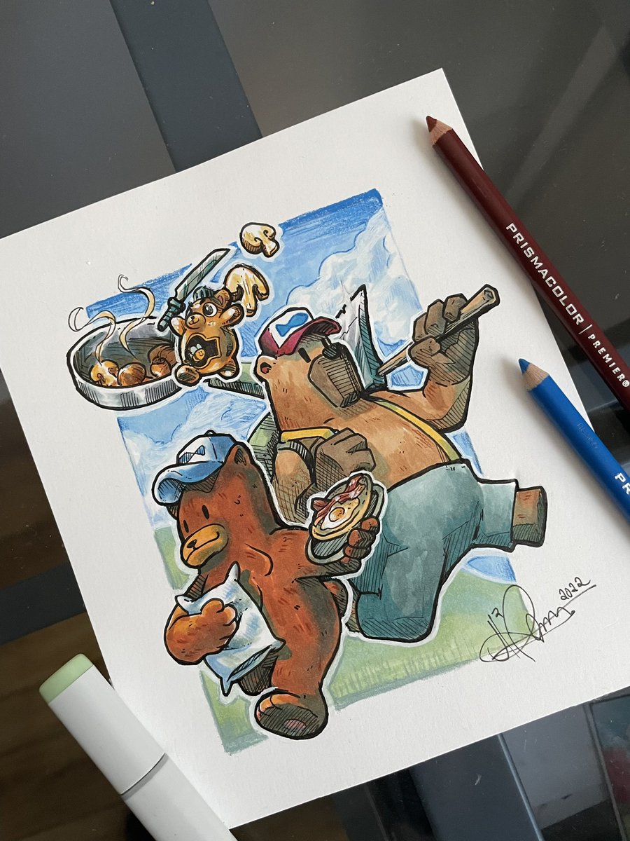 itshugosnook's tweet photo. I couldn’t help myself and had to color it and hmm I love it?
Bears of all shapes and colors. Bear Gamey Summer anyone??
Also, I just found out Little Bear Chef’s name is ALBEARTO and I’m dying. https://t.co/dU2T55rJFZ
