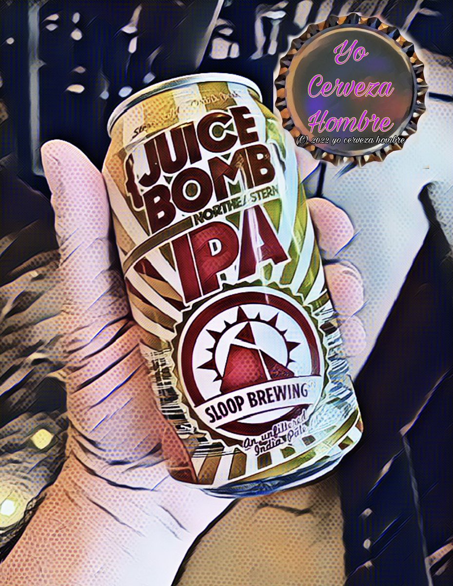 yocervezahombre's tweet photo. Chillin with some #JuiceBomb NorthEastern #IPA #Beer from #SloopBrewing… tasty and tart… perfect on a summer day… cheers @sloopbrewing https://t.co/zY317XYntO