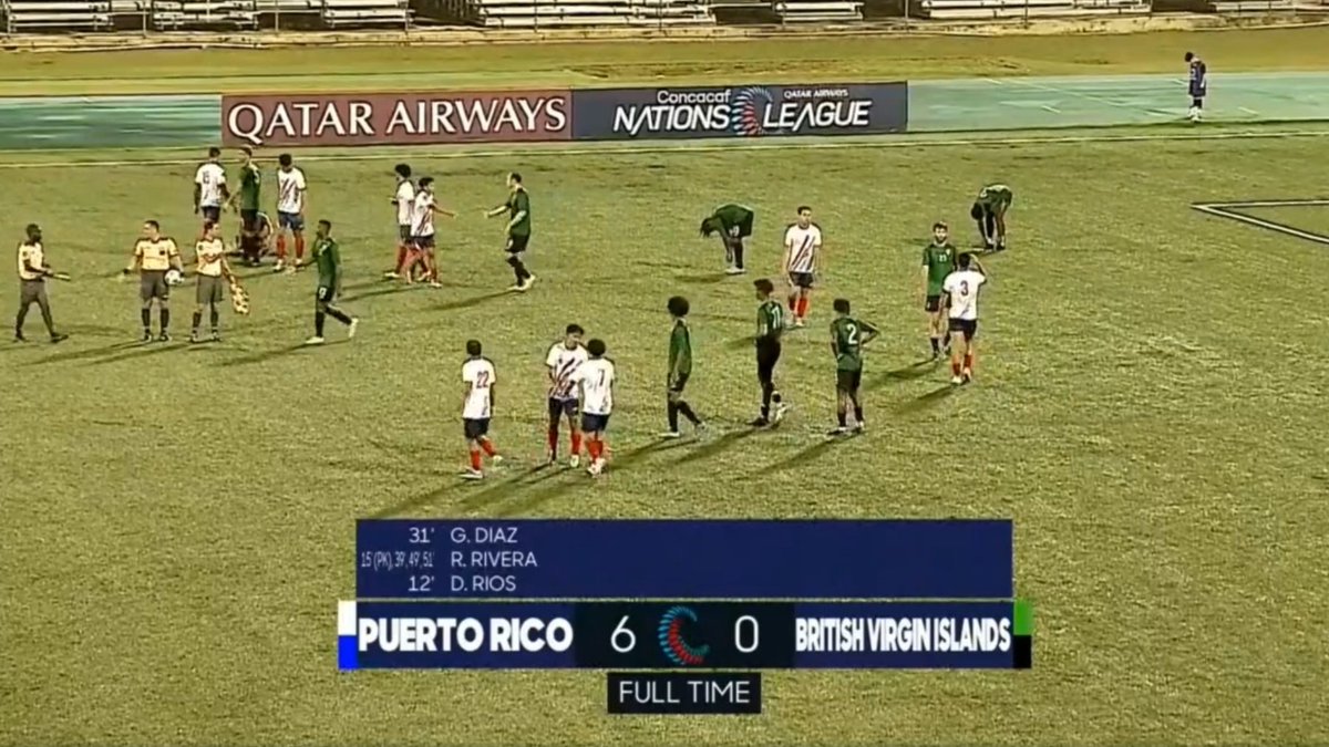 21escomunidad's tweet photo. Termina el juego en Mayagüez con una goleada de #PuertoRico ante #IslasVirgenes 6-0, como parte de la Nations League de la #CONCACAF
Goles para Gerald Díaz (1), Darren Ríos (1) y el matador, @rickyricardo112 se fue con un póker (4) 🤯
¡Felicidades a la #SelePR! Esto sigue ✊🏾🇵🇷 https://t.co/mgN4JbKQrs