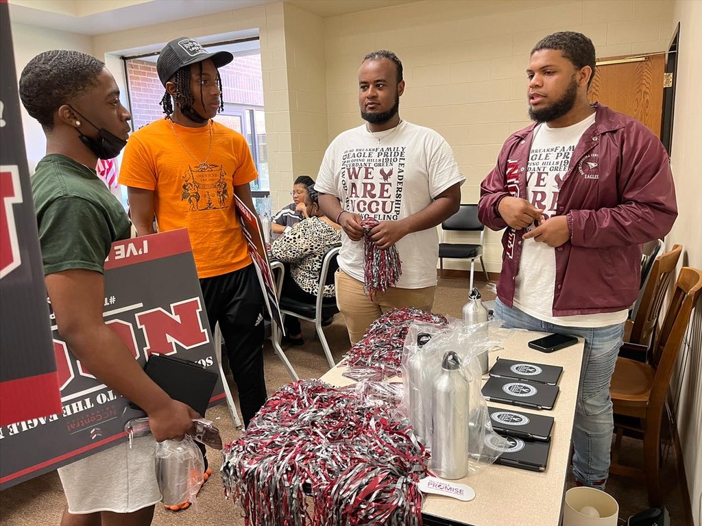 nccusga's tweet photo. @nccusga student leaders, department staff, and the Office of the Chancellor met with future eagles today in Charlotte, NC! Welcome to the next 🦅 https://t.co/pMfUbwdqzM