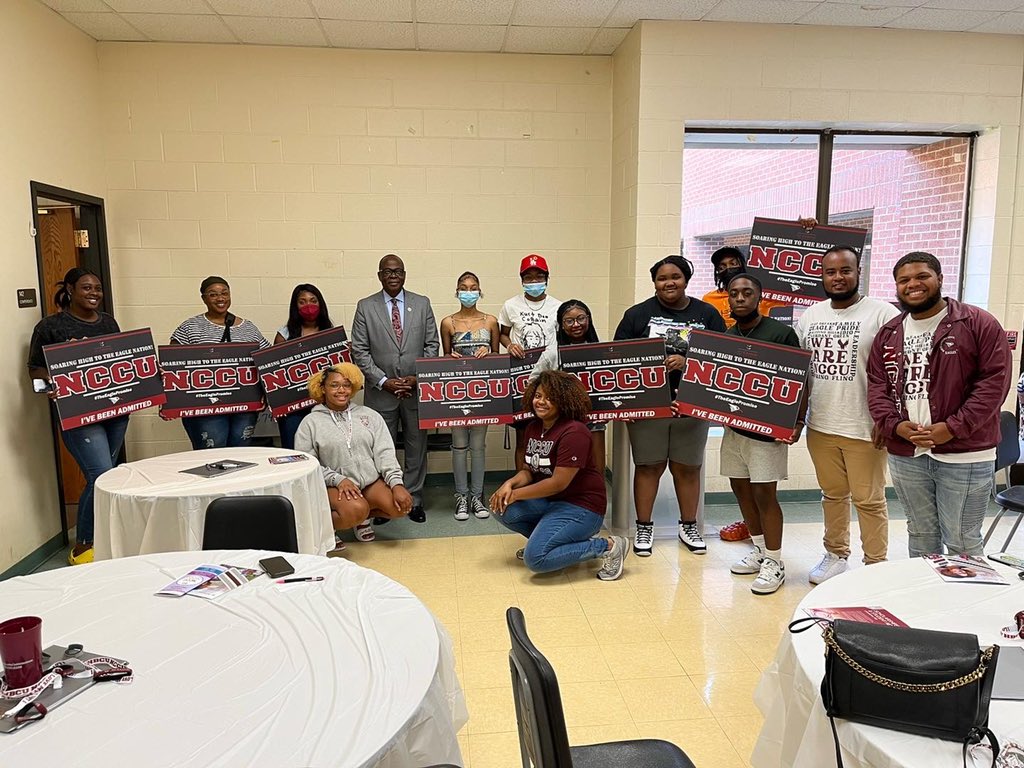 nccusga's tweet photo. @nccusga student leaders, department staff, and the Office of the Chancellor met with future eagles today in Charlotte, NC! Welcome to the next 🦅 https://t.co/pMfUbwdqzM