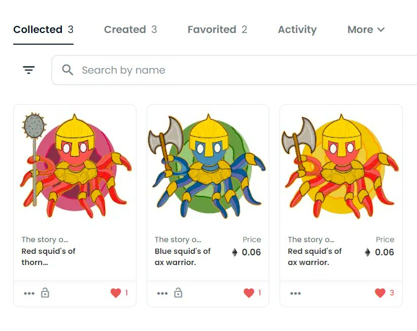 Finally got to work!!!  Please follow the life of the little squid.  I am a new painter  Please surrender.🙏🙏🙏 opensea.io/collection/art…