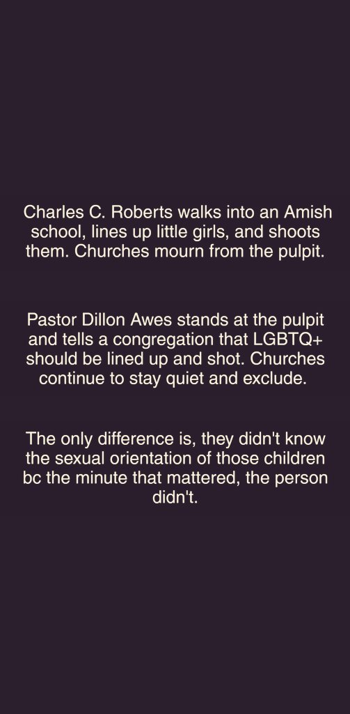 chasing_gbears's tweet photo. It's time hate stops being protected by the Church. That vile scumbag deserves the same hell he stands up &amp; preaches about.

#youfuckingdisgrace #dillonawes #LGBTQ #dobetteramerica https://t.co/P2EWoAbg1k